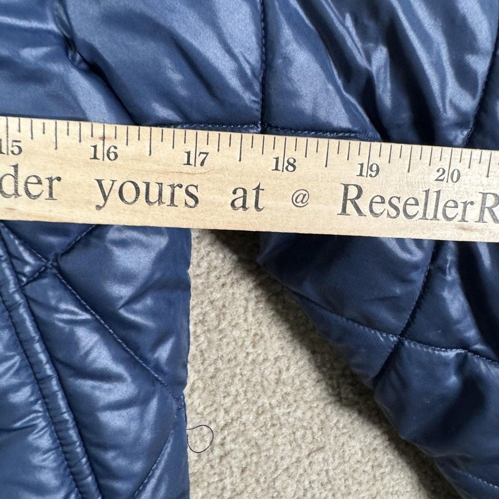 Michael Kors Jacket Girls 10/12‎ Blue Quilted Puffer Zip Front Logo Winter - Picture 7 of 11